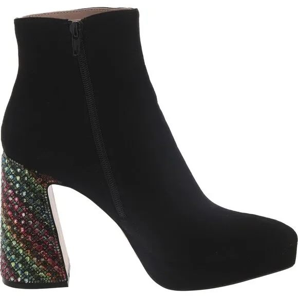 Betsey Women's Raylan Ankle Boot, Black Micro, 10 - Picture 2 of 3